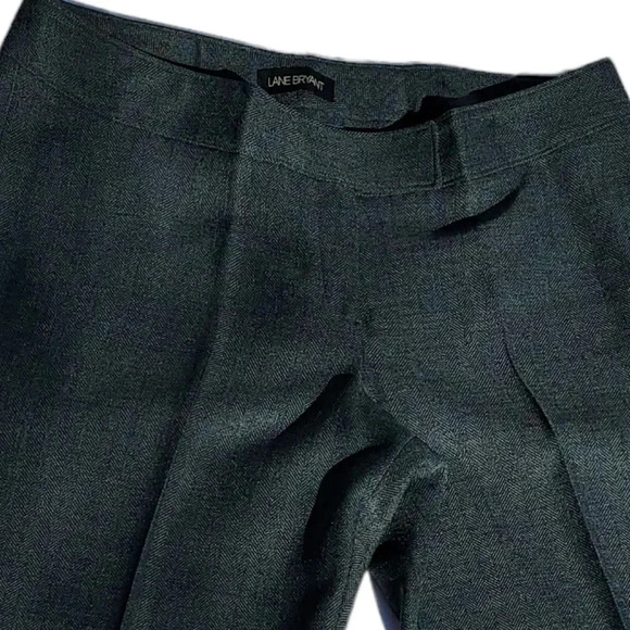 Lane Bryant Womens Pants Dark Grey Straight Leg 16 100% Polyester - Picture 2 of 11
